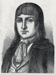 Muotokuva amatööri Jerome Le Bras des Forgesista, Boishardyn ritari (Bois hardy tai Bois-Hardy), Ranskan vallankumouksen keittiömestari chouan (1762-1795) Kaiverrus vuodelta 1889. Yksityinen kokoelma.