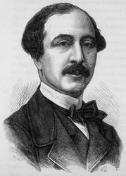 Muotokuva Anatole Prevost Paradolista, ranskalaisesta toimittajasta ja poliitikosta (1829-1870).