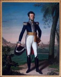 Annibal de Salucesin (Annibale Di Saluzzo) (1776-1852), restauroitavan Nizzan kuvernöörin muotokuva - Jean Vaccan maalaus, öljy kankaalle, ranskalainen taide - Nizzan kaupunginarkisto