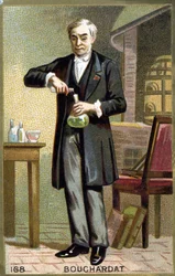 Apollinaire Bouchardat (1809-1866), ranskalainen apteekkari, muotokuva. 1800-luvun lopun kromolitografia.