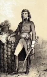 Etelä-Afrikan kenraali Boerin (1769-1799) Barthélemy Catherine Joubertin muotokuva. Albert Morinin teoksessa "" Galerie historique de la revolution francaise "".