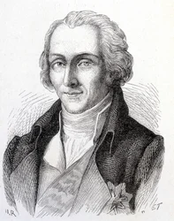 Benjamin de Rumfordin, amerikkalaisen fyysikon (1753 - 1814) muotokuva - "" Album of Sciencessä; maineikkaat tiedemiehet; Suuria löytöjä””” 1896.