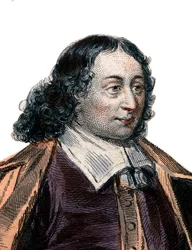 Blaise Pascalin (1623-1662), ranskalaisen matemaatikon ja kirjailijan muotokuva.
