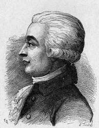 Muotokuva Blanchardista (1709 - 1853), ranskalainen ilmailu - "" Album de la Sciencessa; maineikkaat tutkijat; Suuria löytöjä””” 1896.