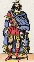 Caribertin, frankkien kuninkaan (561-567) muotokuva.
