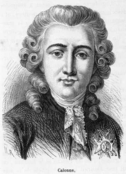 Charles Alexandre de Calonnen (1734-1802) muotokuva - Henri Martinin teoksessa "Histoire de France".