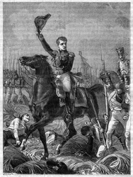 Ranskalaisen kenraalin Charles Etienne Gudin de la Sablonnieren (1768 -1812) muotokuva - Adolphe Thiersin teoksessa "Imperiumin historia konsulaatin historiaa seuranneessa" - 1879 - yksityinen kokoelma