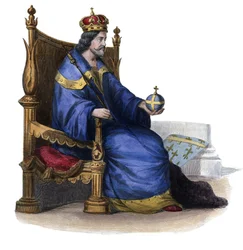Sisilian kuninkaan Kaarle I Napoli (Anjoun Kaarle) (1227-1285) muotokuva.