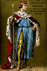 Kaarle VII:n (1403-1461) muotokuva.