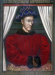 Kaarle VII:n (1403 - 1461), Ranskan kuninkaan muotokuva.