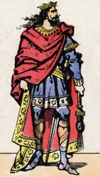 Childeric II:n muotokuva, frankkien kuningas 670–673.