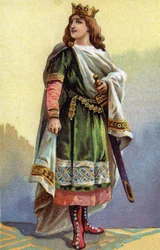 Clotaire (Clothaire) III, frangien kuninkaan (652-673) muotokuva.