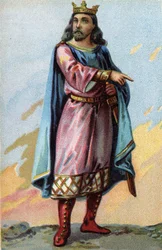 Retrat de Clotaire (Clothaire) II, rei dels francs (584-629).