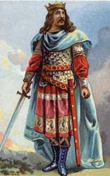 Clotaire (Clothaire) IV:n muotokuva, frangien kuningas 716–718. Kromolitografia noin 1890.