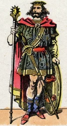 Muotokuva Clotairesta (Clothaire) I, frankkien kuningas 511–561).