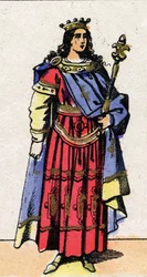 Clovis III:n muotokuva, frangien kuningas 691–695.