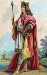 Clovis III:n muotokuva, frangien kuningas 691–695.