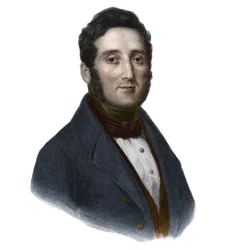 Muotokuva kreivi Hippolyte Francois Jaubert (1798-1874), ranskalainen poliitikko ja kasvitieteilijä. Louis de Cormenin Timonin "" Book of Speakers -kirjassa". 1842. Yksityinen kokoelma.