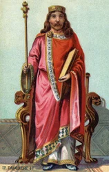 Dagobertin muotokuva, frangien kuningas 628–638.