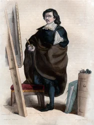 Muotokuva Eustache Le Sueur tai Lesueur (1617-1655), ranskalainen taidemaalari.