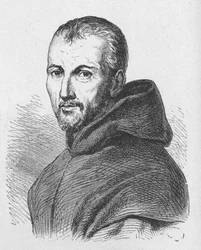 Isä Mersennen muotokuva (1588 - 1648) - "" Tiedealbumissa; maineikkaat tutkijat; Suuria löytöjä””” 1896.