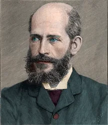 Englannin taiteen keräilijän Ferdinand James Anselm Freiherr von Rothschildin (1839-1898) muotokuva. 1898