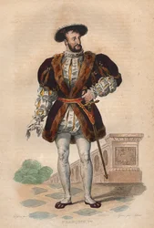 Ranskan kuninkaan Francis I:n (1494-1537) muotokuva.