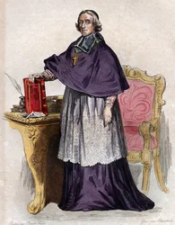 Muotokuva Francois de Pons de Salignac de La Mothe Fenelonista (1651-1715), ranskalainen arkkipiispa, teologi, runoilija ja kirjailija.
