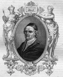 Muotokuva Gaspard Contarinista (1483-1542), kardinaali ja paavi Paavali III:n legaatti Regensburgin valtiopäivillä. Kaiverrus "" Paavien historiaan (...) Kuningatarkuninkaan ja keisarien rikokset vuosisatojen ajan" Maurice Lachatre