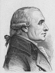 Gaspard Mongen, Peluksen kreivin (1746 - 1818), ranskalaisen matemaatikon muotokuva - julkaisussa "Album de la Science; maineikkaat tiedemiehet; Suuria löytöjä””” 1896.
