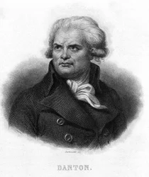 George Jacques Dantonin (1759 - 1794) muotokuva - Thiersin "" Revolution francaise" -kirjassa. 1800-luvulla