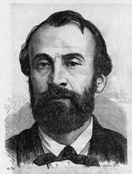 Henry Giffardin (1825 - 1882), ranskalaisen insinöörin muotokuva - "" Tiedealbumissa; maineikkaat tiedemiehet; Suuria löytöjä””” 1896.