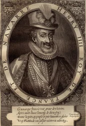Henry IV:n (1553-1610) Ranskan kuninkaan muotokuva - Henrik IV:n (1553-1610) Ranskan kuninkaan muotokuva - kaiverrus 1600-luku