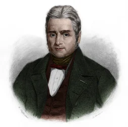 Jacques Lafitten (1767-1844), ranskalaisen poliitikon ja pankkiirin muotokuva. Louis de Cormenin Timonin "" Book of Speakers -kirjassa". 1842. Yksityinen kokoelma.