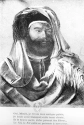 Jean-Francois Champollionin (1790-1832) muotokuva itämaisessa asussa