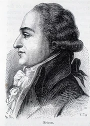 Ranskalaisen publicistin Louis Marie Stanislas Freronin (1754-1802) muotokuva - Henri Martinin "" L