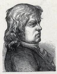 Ranskalaisen vallankumouksellisen poliitikon Marc Guillaume Alexis Vadier (1736 -1828) muotokuva. Kaiverrus vuodelta 1889. Yksityinen kokoelma.