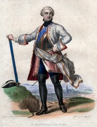 Muotokuva Maurice de Saxesta (1696-1750), Ranskan palveluksessa oleva saksalainen armeija ja Ranskan marsalkka.