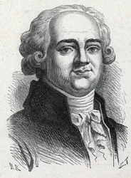 Ranskalaisen poliitikon Pierre Louis Manuelin (1751-1793), Seinen edustajan kansalliskonventissa, muotokuva. Kaiverrus vuodelta 1889. Yksityiskokoelma.
