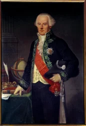 Pierre Simonin, Marquis de Laplacen (1749-1827), matemaatikon, fyysikon ja tähtitieteilijän muotokuva. Maalaus Ecole francaisesta. 1800-luvun Pariisi, observatorion museo