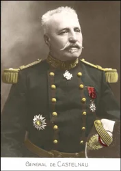 Ranskalaisen kenraalin Noel Edouard de Curieres de Castelnaun (1851-1944) muotokuva. 1900-luvun sd-postikortti.