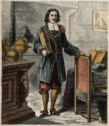 Saksalaisen insinöörin ja fyysikon Otto von Guericken (1602-1686) muotokuva - Otto von Guericken (Otto de Guericke) muotokuva