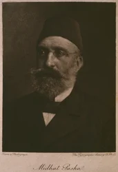 Muotokuva Khedive Tawfikista, Georg Moritz Ebersin (1837-98) LEgypte, 1881 (bw-kaiverrus)