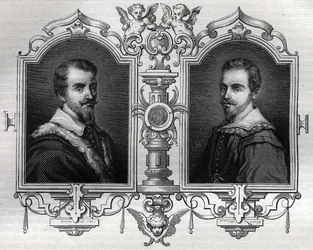 Muotokuvia Horatuksesta (Orazio 1531-1553) ja Octave Farnese Octave (Ottavio)