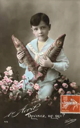 Postikortti 1. huhtikuuta, 1900-luvun alussa