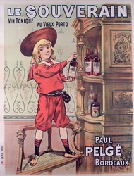 Le Souverainia mainostava juliste, Paul Pelgen valmistama ranskalainen tonic-viini