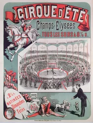 Juliste, joka mainostaa Cirque dEteä, n. 1880