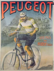 Peugeot-polkupyöriä mainostava juliste