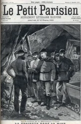 Ranskan tasavallan presidentti Felix Faure vieraili Lensin kaivoksilla joulukuussa 1898. Le petit Parisien -sanomalehden kansi.