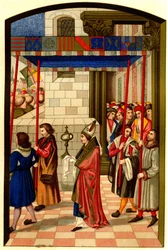 Anjoun kuninkaan Rene I:n (1409-1480) kulkue Aix en Provenceen